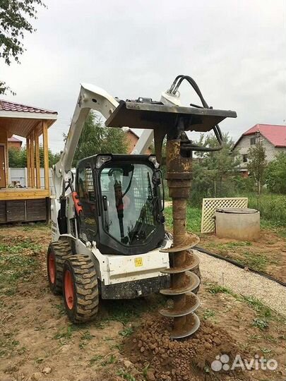 Услуги мини экскаватора, мини погрузчика, ямобур