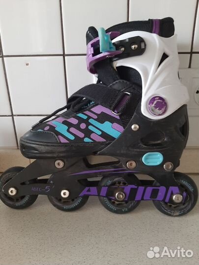 Роликовые коньки детские раздвижные 33 36