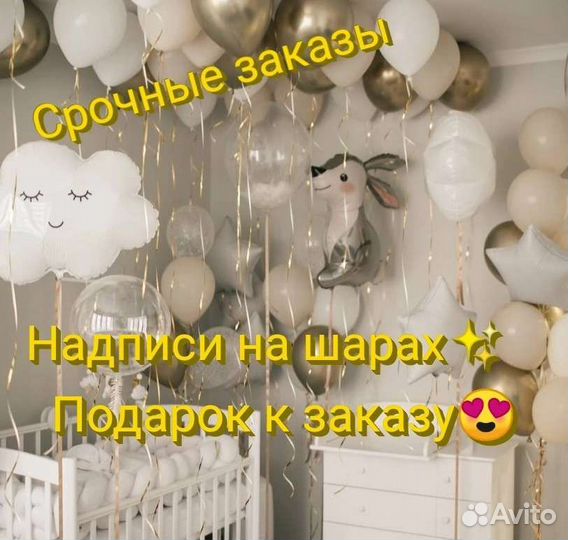 Воздушные шары на выписку из роддома с доставкой