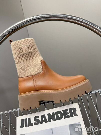 Ботинки женские Celine без меха