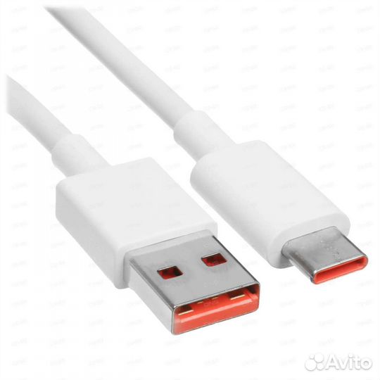 Кабель круглый Xiaomi USB Type-C - USB белый 1 м