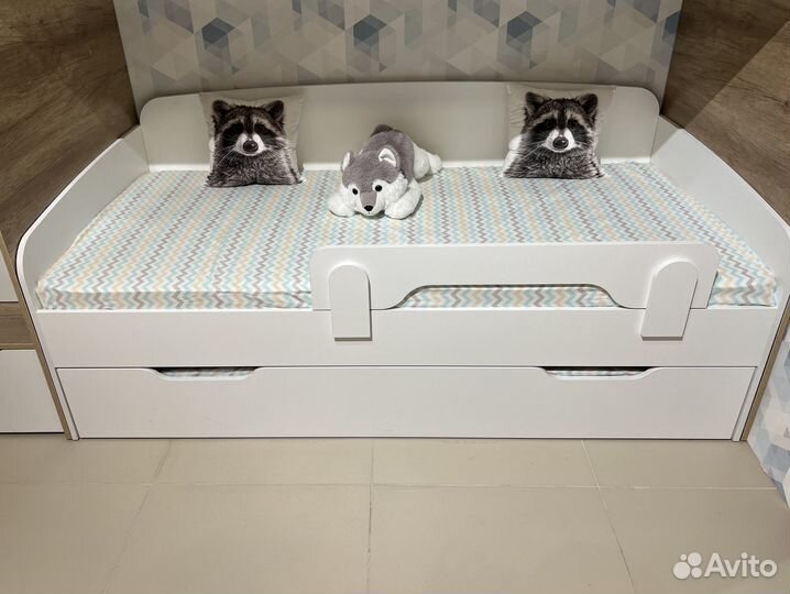 Детская двухъярусная кровать (цвет: белый)