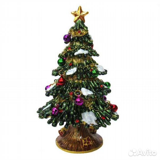 Шкатулка со стразами Новый год Дед Мороз Ёлка