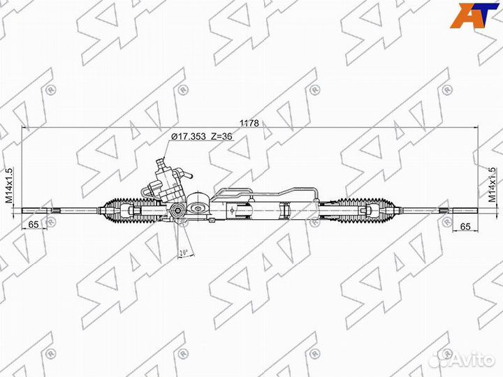 Рейка рулевая nissan almera/sentra/pulsar N16 00