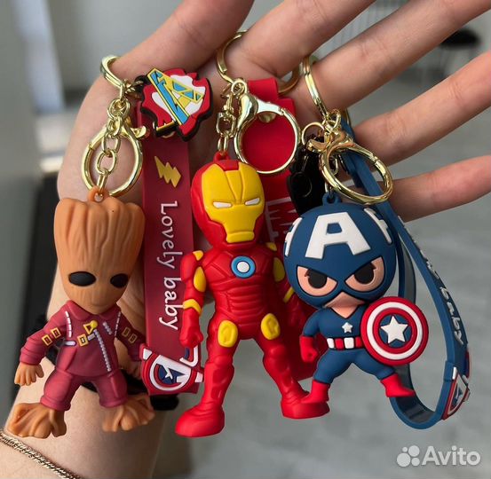 Брелки человек паук,грут