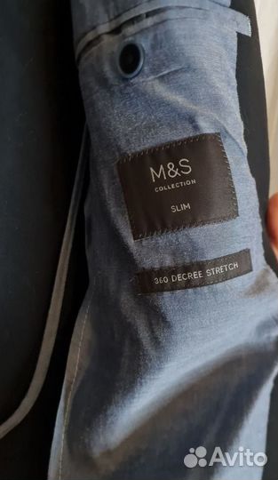 Пиджак мужской Marks & Spencer (тёмно-синий, L)