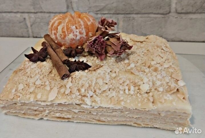 Торт Наполеон с заварным кремом