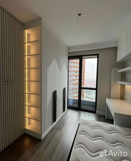 Шкаф с фрезерованными фасадами на заказ