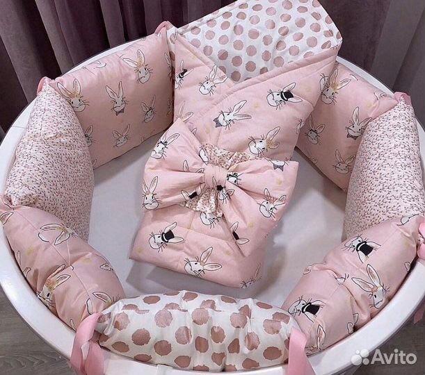 Комплект бортиков-подушек с одеялом (конверт)