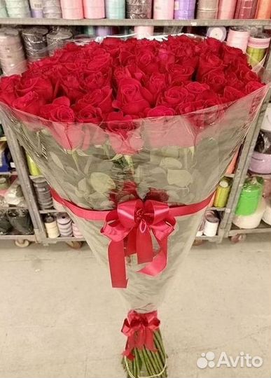 Розы Эквадор Метровые 100 см доставка Москва