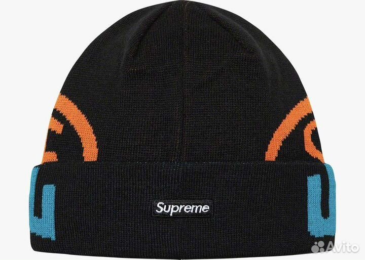Supreme new era 2 ton logo beanie шапка
