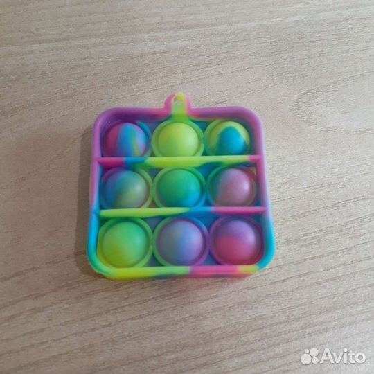 Поп ит динозавр / Поп ит квадратный радужный