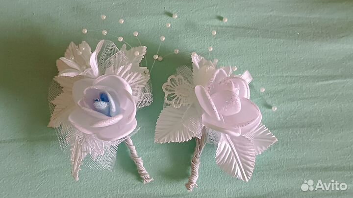 Диадема, цветочки на одежду, шпильки