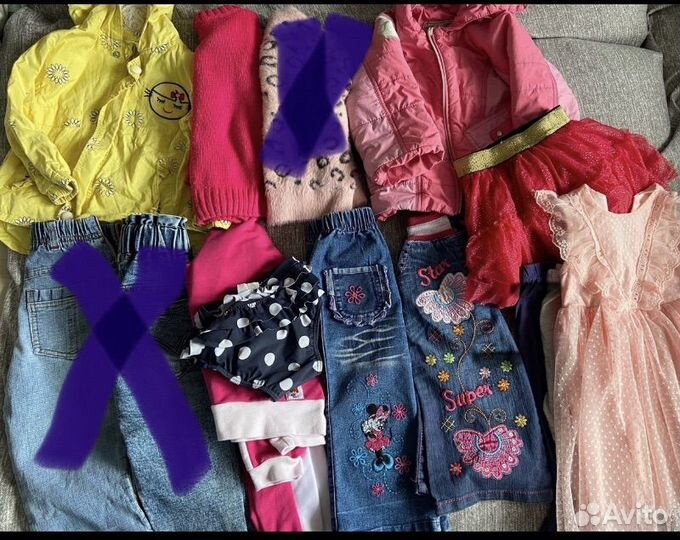 Вещи пакетом на девочку 80-86