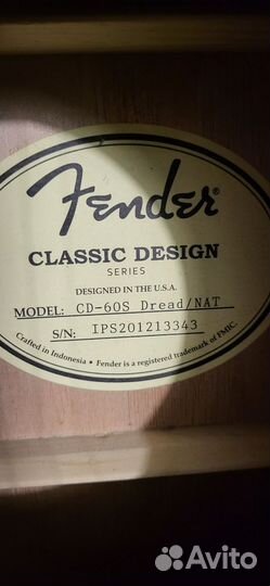 Fender CD-60S Dread/NAT