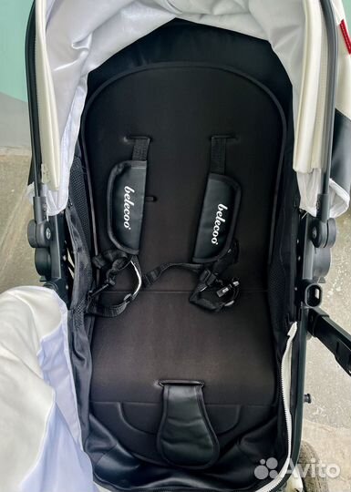 Детская коляска трансформер из эко-кожи