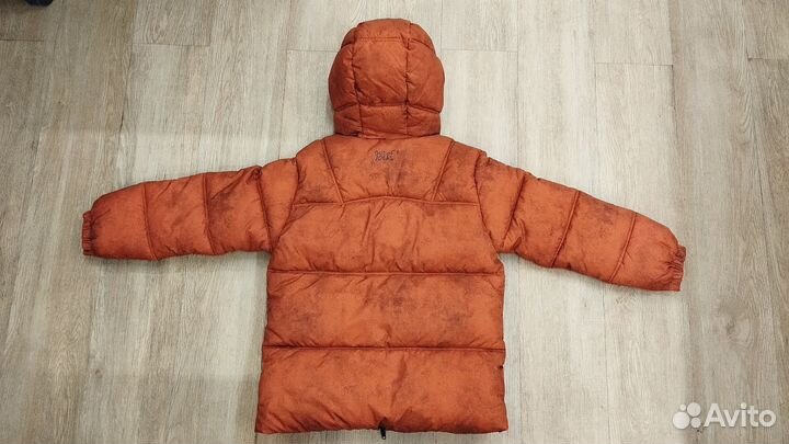 Детская зимняя куртка 140 оранжевая теплая