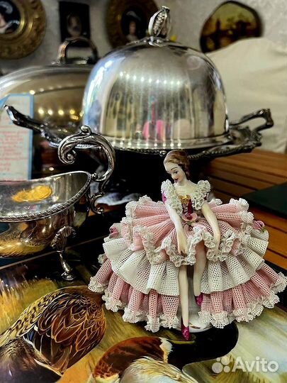 Статуэтка балерина кружевной фарфор (Germany)