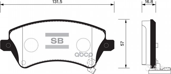 Колодки торм.дисковые Hi-Q toyota fielder 02 (D
