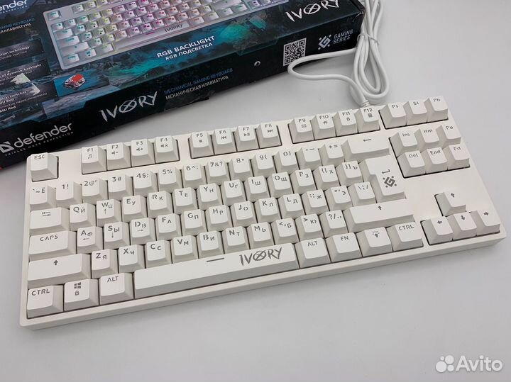 Механическая игровая клавиатура Defender Ivory