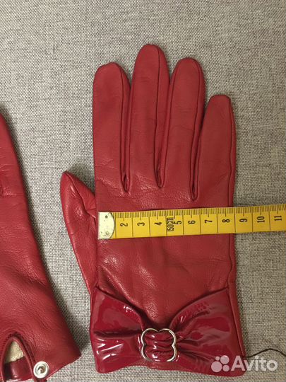 Кожаные женские перчатки, новые, стильные