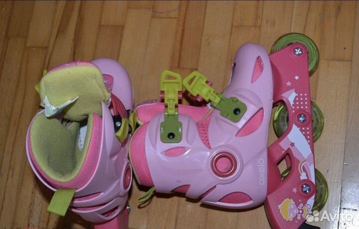 Коньки роликовые детские раздвижные (26-28) б/у