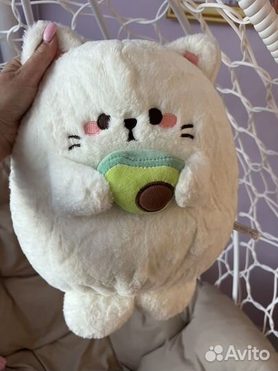 Игрушка мягкая кот с авокадо