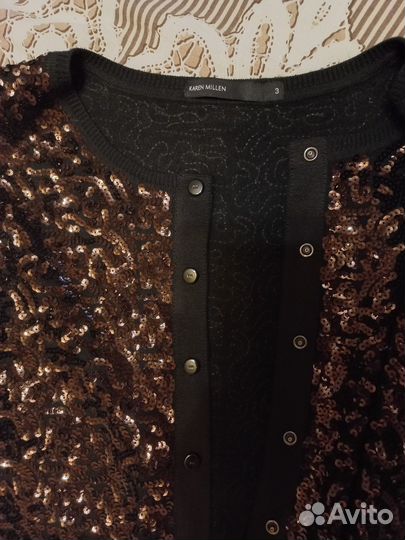 Кардиган короткий с пайетками Karen Millen