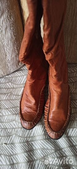 Сапоги осенние натуральная кожа 39 40