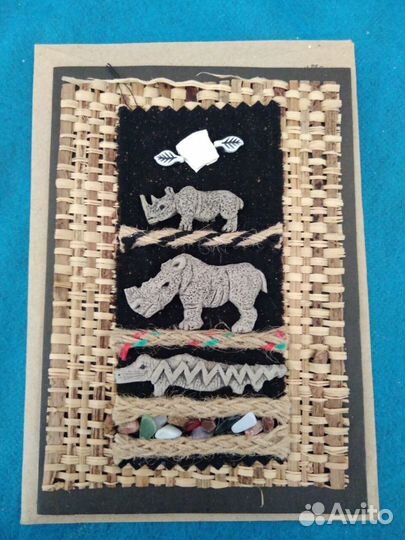 Африканская открытка ручной работы