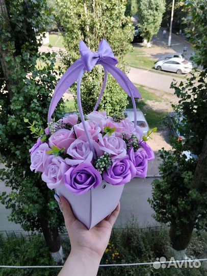 Букет из мыльных роз