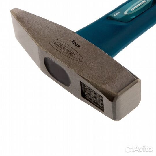 Молоток слесарный, 400 г, квадратный боек, фибергл