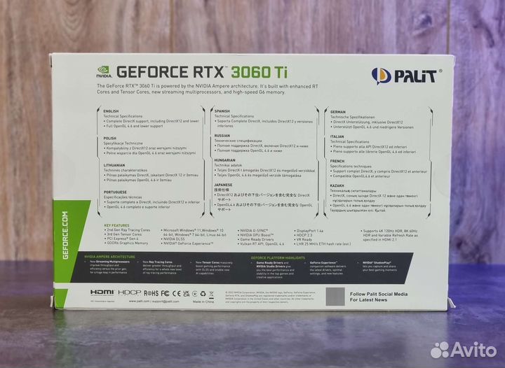 Видеокарта RTX 3060 Ti 8GB Palit Dual V1 (LHR)