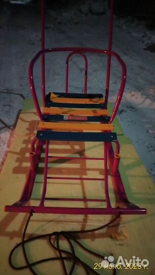 Детские санки тимка 5 комфорт с Колёсиками