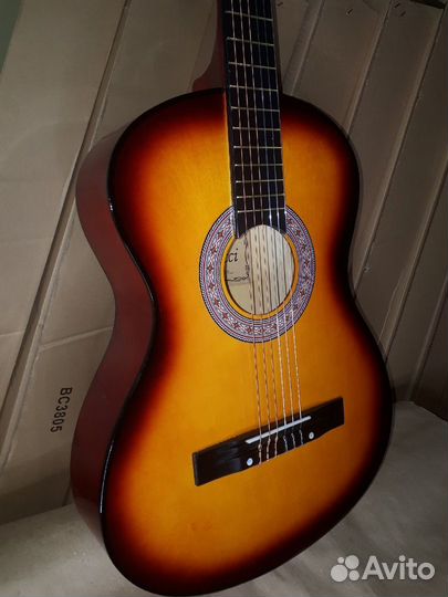 Гитара классика цвет санберст. Новая