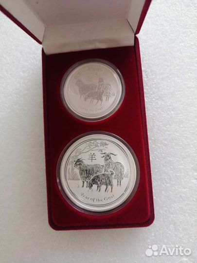 Набор серебряных монет Австралии,Лунар ll 999проба