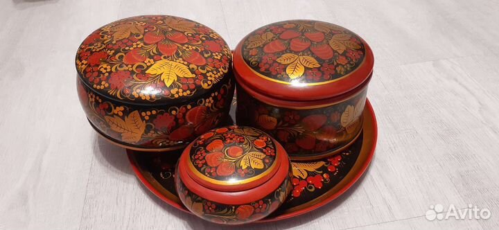 Деревянная посуда хохлома