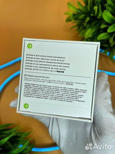 Airpods 4 с активным шумоподавлением + гарантия