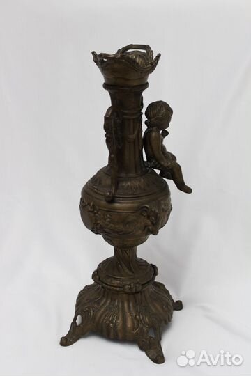 Антикварный бронзовый подсвечник