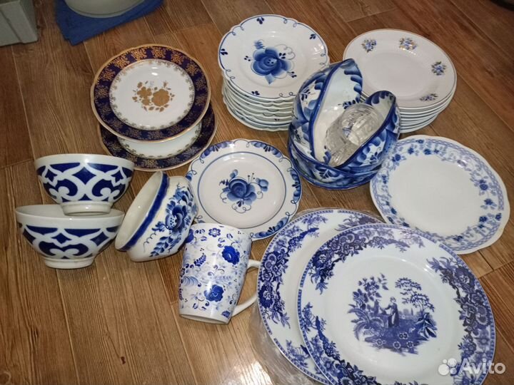 Посуда Гжель, СССР и другая