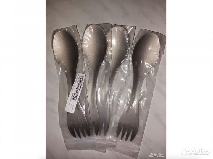 Титановая вилка ложка
