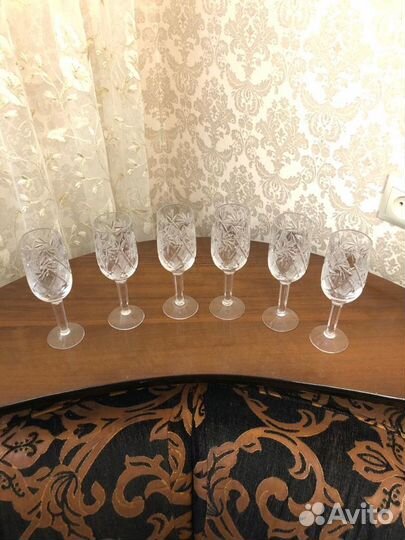 Хрустальные фужеры бокалы