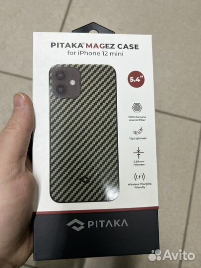 Чехол Pitaka для iPhone 12 mini карбон Питака