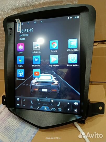 Магнитола Android Tesla Chevrolet Cruze