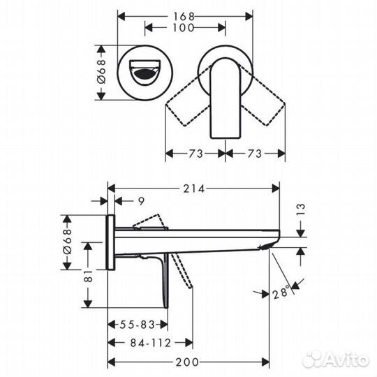 Hansgrohe Rebris E Смеситель/ раковины 72568000