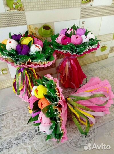 Букет из конфет Тюльпаны. В наличии