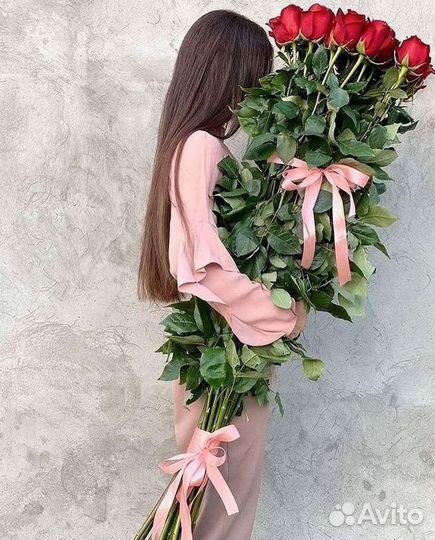 Розы высокие Доставка цветов