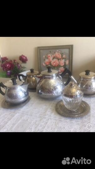 Кофейный сервиз СССР, хромированный