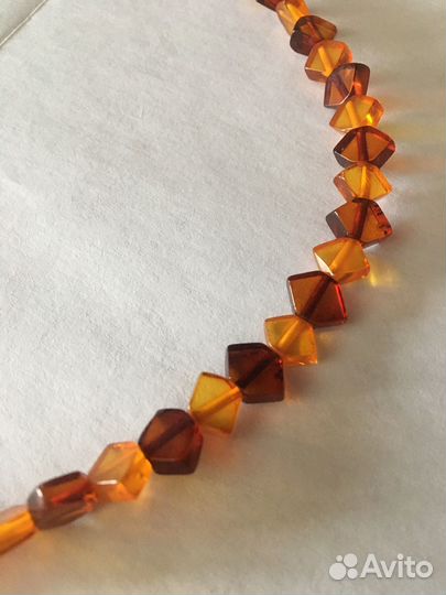 Винтажные бусы под янтарь