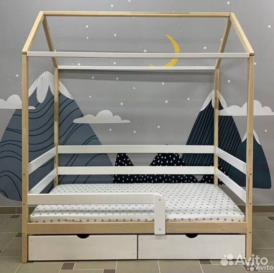 Кровать домик комбинированная 160х80